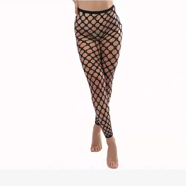 Fashion Women's Crystal Rhinestone Fishnet Elastic Stockings Fish Net  Tights Pantyhose Sexy Stockings