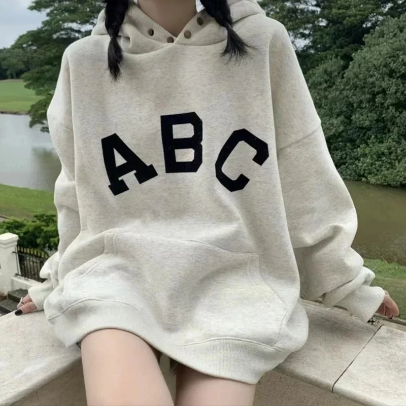 K220148 Custom Logo Design Hoodies Sweatshirt Cotton Long Sleeve Men's  Letter Hoodies Sweatshirts Oversize Pullover Hoodies