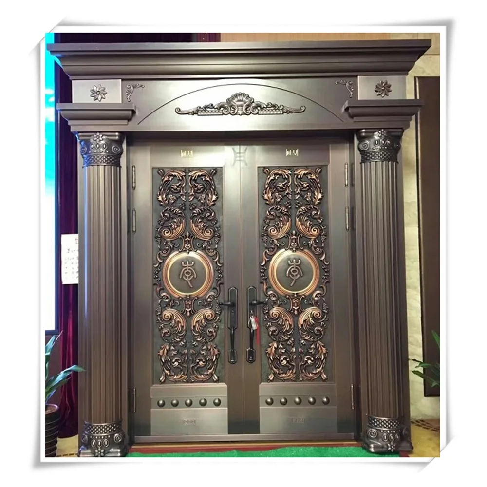 Cheap Price Customized American Style Imitated Copper Front Door Designs for Home