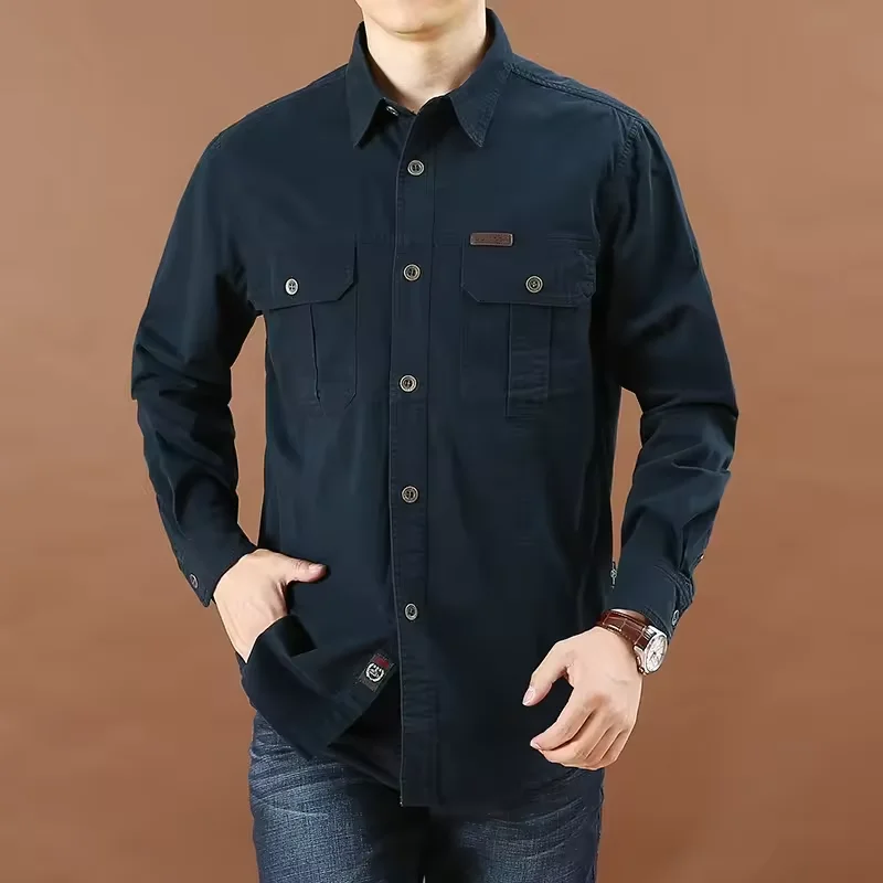 Chemise ample et décontractée à manches longues pour hommes