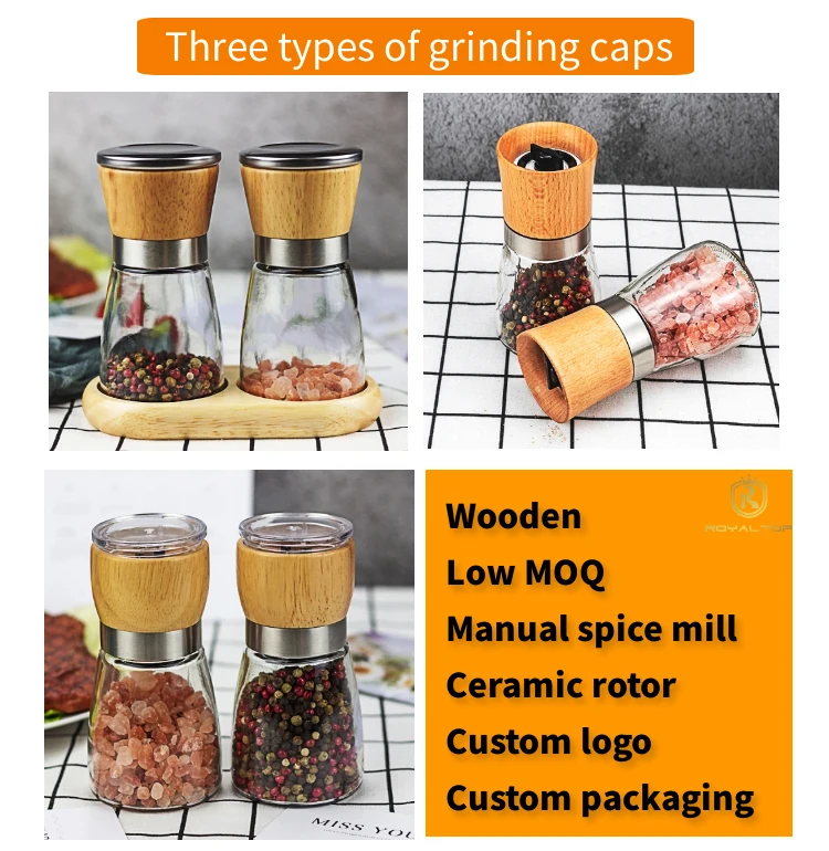 Buy Wholesale China Wooden Pepper Mills Kit Manual Spice Grinder Salt Pepper  Grinder & Pepper Mills at USD 2.5
