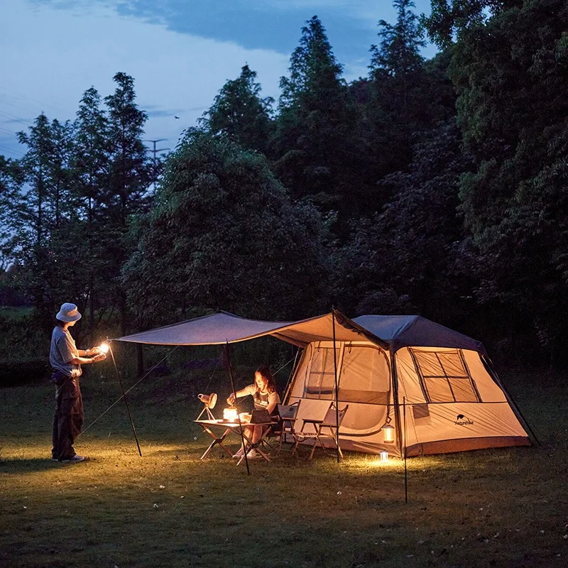 Naturehike Village 5.0 2 xeración Quick Open Tent tenda automática de camping ao aire libre