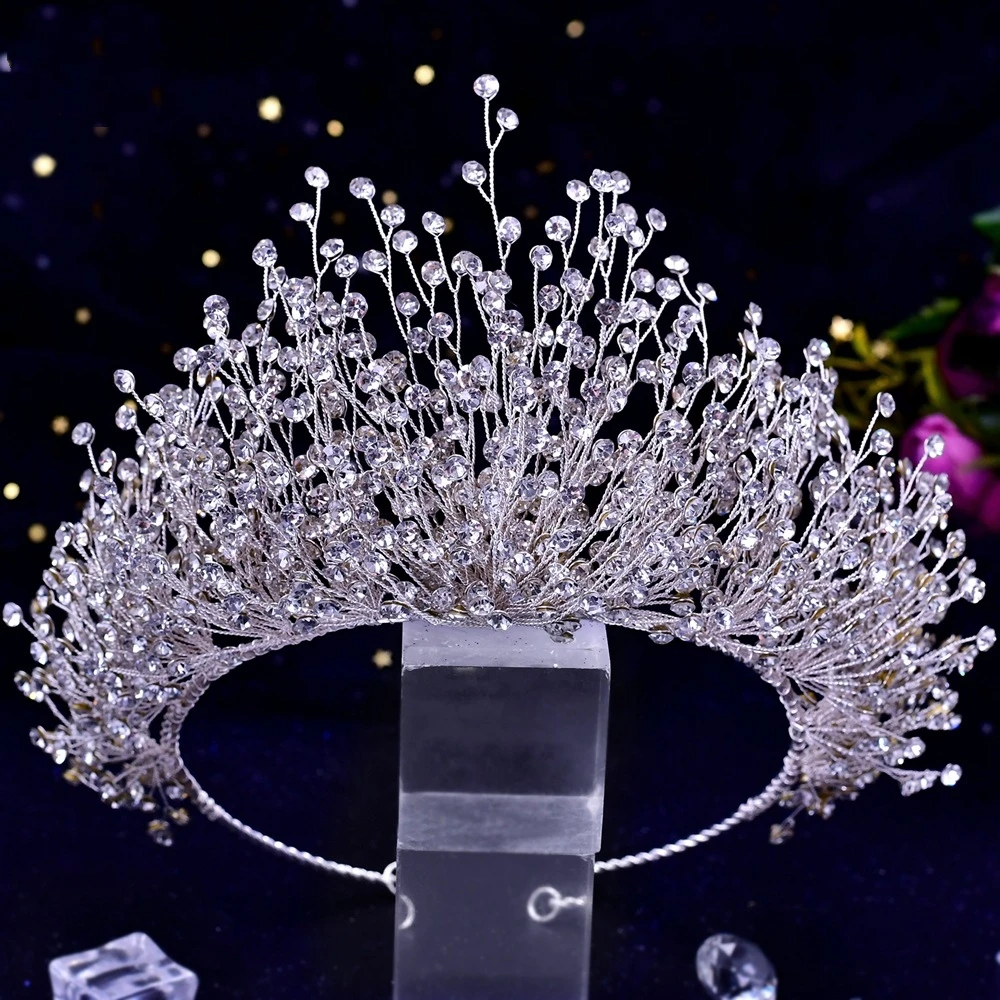 Luxury Miss World Tiara Wedding Hair Crown Hair Accessories Colorful
