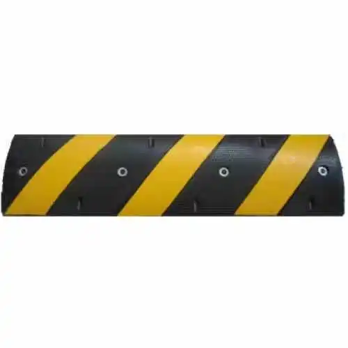 Factory Price 100% Recycled Solid Rubber Speed Bumps 1220*300*50mm Driveway Humps for Road Application factory