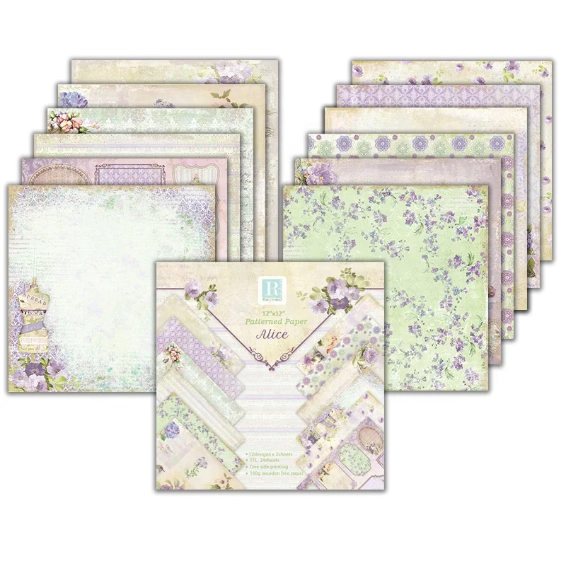 Бумажная бумага с узором для скрапбукинга 6x6 дюймов, бумага для скрапбукинга 12x12 дюймов, бумага для скрапбукинга