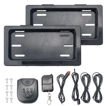 Motorcycle Electric License Plate Frame Hide Away Shutter Cover Electric Usa License Plate Frame