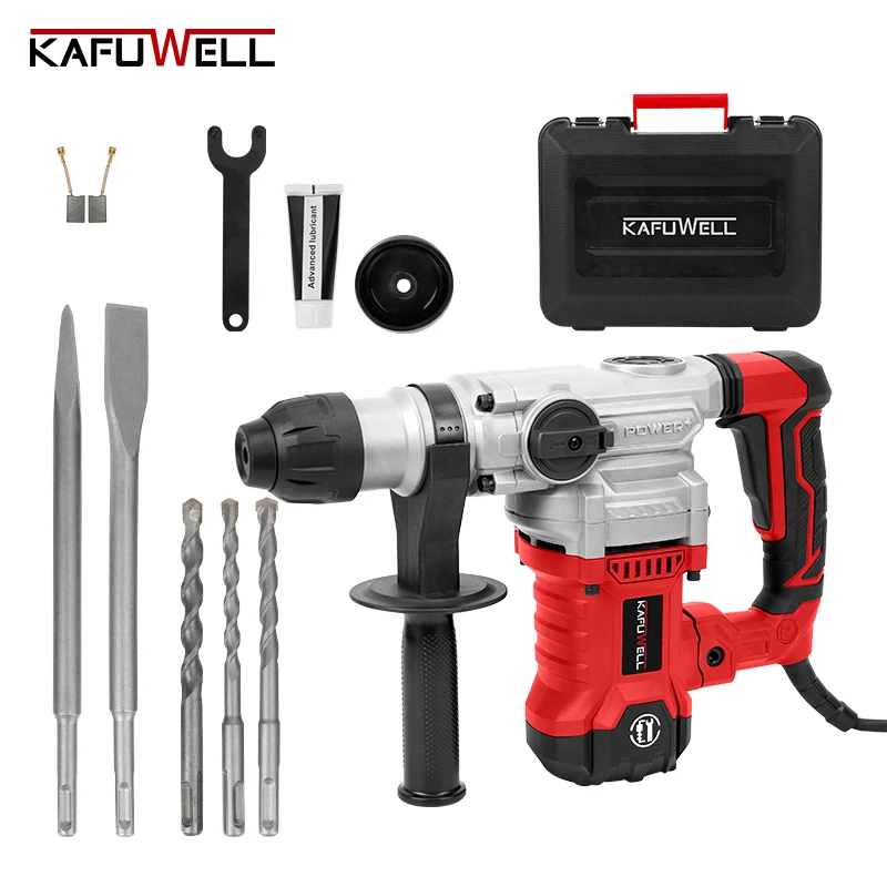 KAFUWELL PA5355A Power Tools 1500w Breaker Demolition Portable 42mm Hex Chuck Jack Hammer Drill