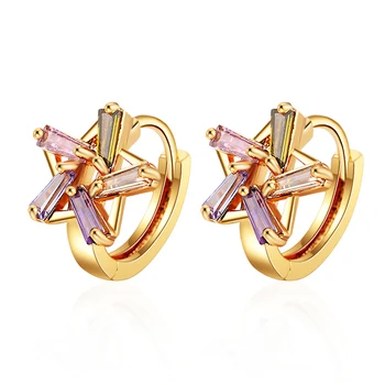 2019 European Lady Earing Style Fashion Floral Earrings Saudi Gold Cheap Custom Jewelry Wholesale