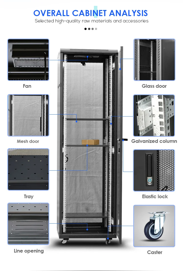 Data Center Server Rack It 19 Inch Ddf 6u 9u 12u 15u 18u 22u 32u 42u ...