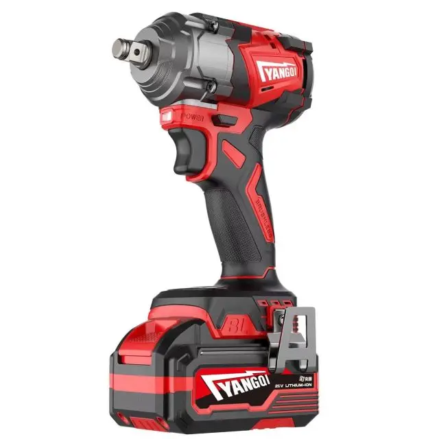 YQ-600-10-4.0Ah Cordless Impact Wrench-Adjustable Torque 350N.m Cordless Tools Brushless Motor Impact Wrench