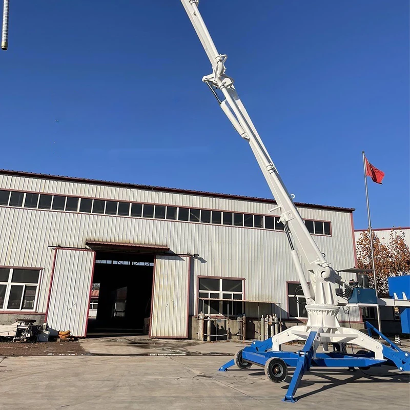 Factory 15m Concrete Manual Pump Placing Boom Conveying Machinery Equipment Concrete Manual Spreader With Wheel
