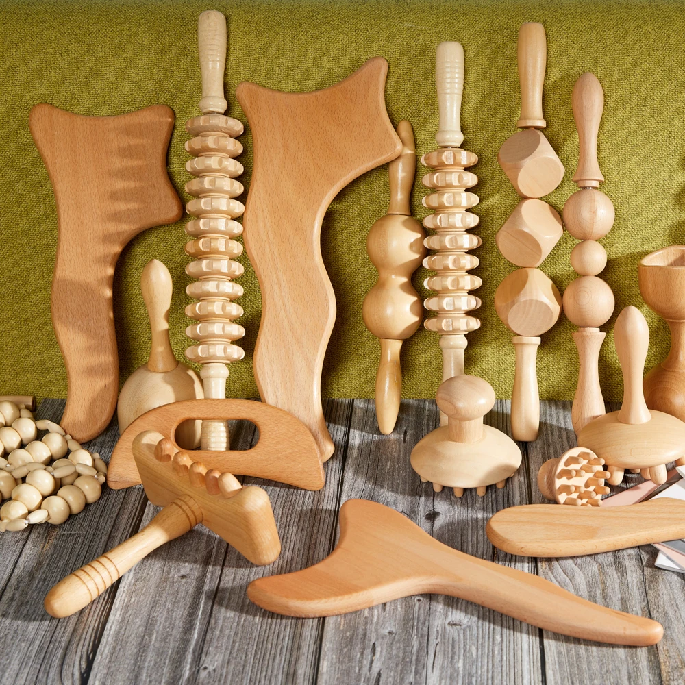 3 In 1 Wood Therapy Massage Tools Antifat Massager Highefficient Body