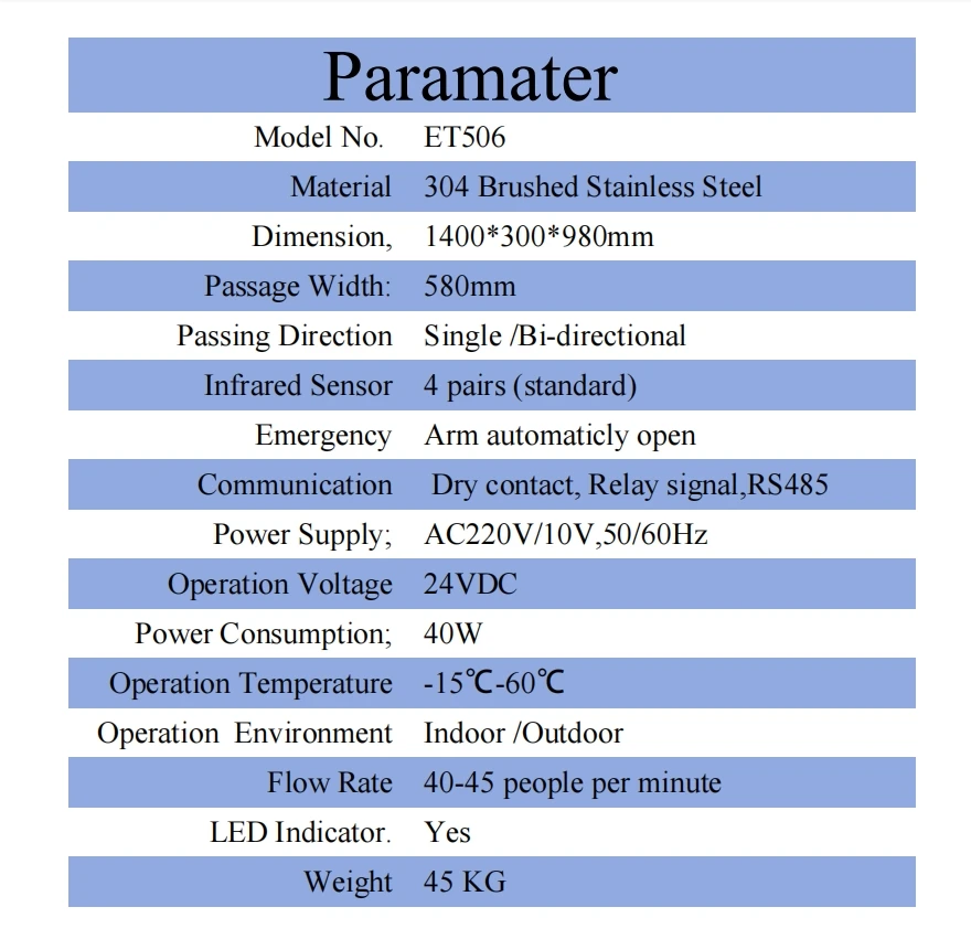 ET506 Barcode QR CODE Card Reader Access Control System