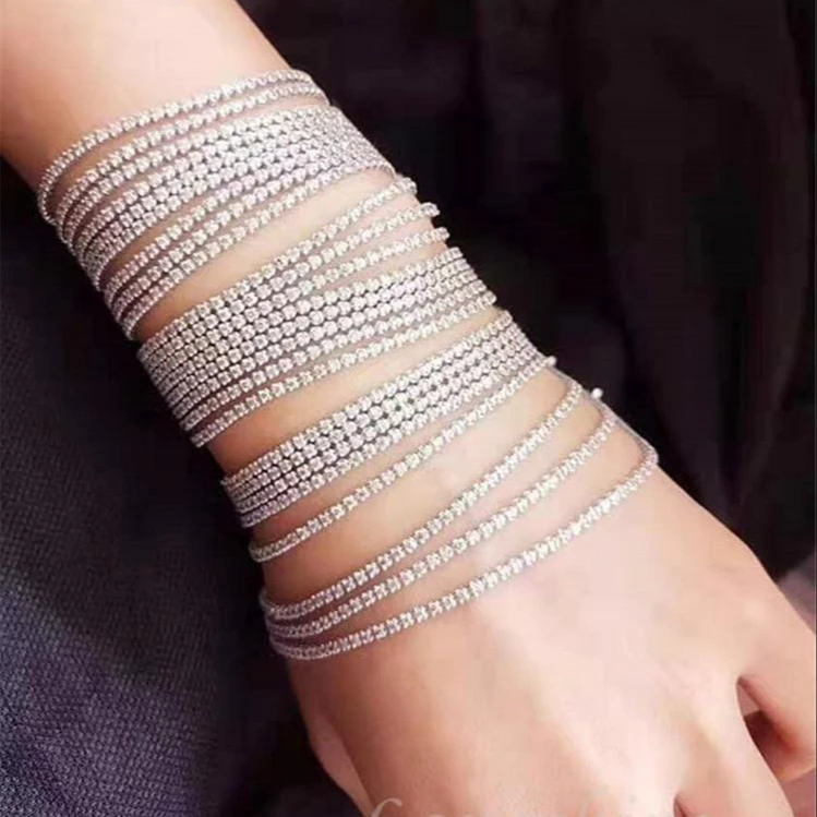 Wholesale exquisite 1carat diamond trendy real 18k gold women bracelets 222080