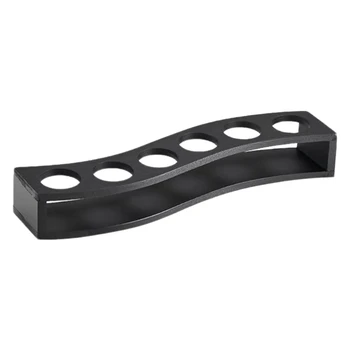 Black Creative S-shaped 6-hole Storage Rack Multi-functional Wood Bullet Cup Holder Creative Home Storage Rack