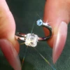 Bague en or massif 10K avec diamant de laboratoire