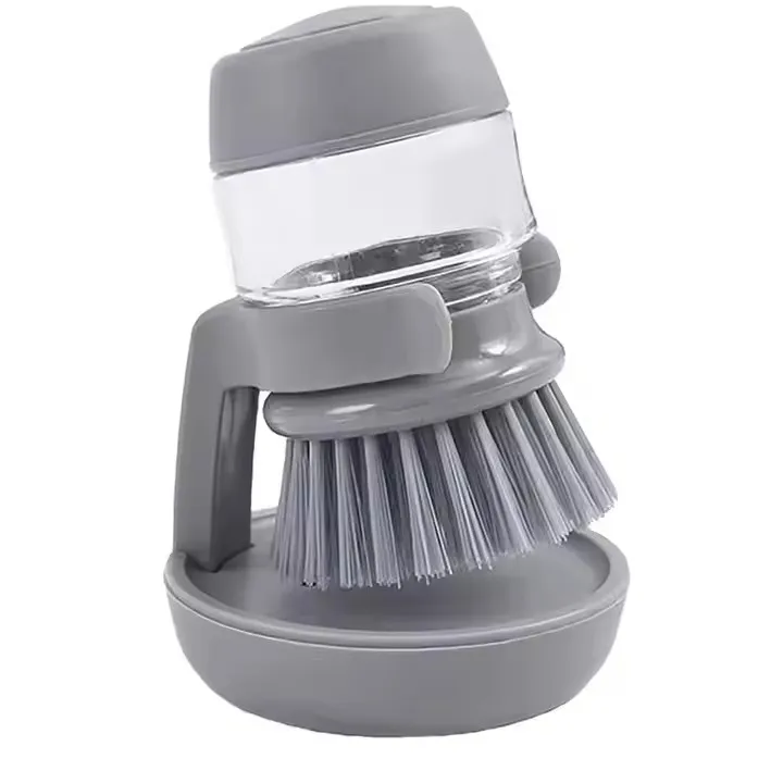 Kitchen Gadgets Dish Brush with Soap Dispenser Home Decor Products Kitchen Tank Brush Scrubber Scourer Sponge Dishes Pots Brush