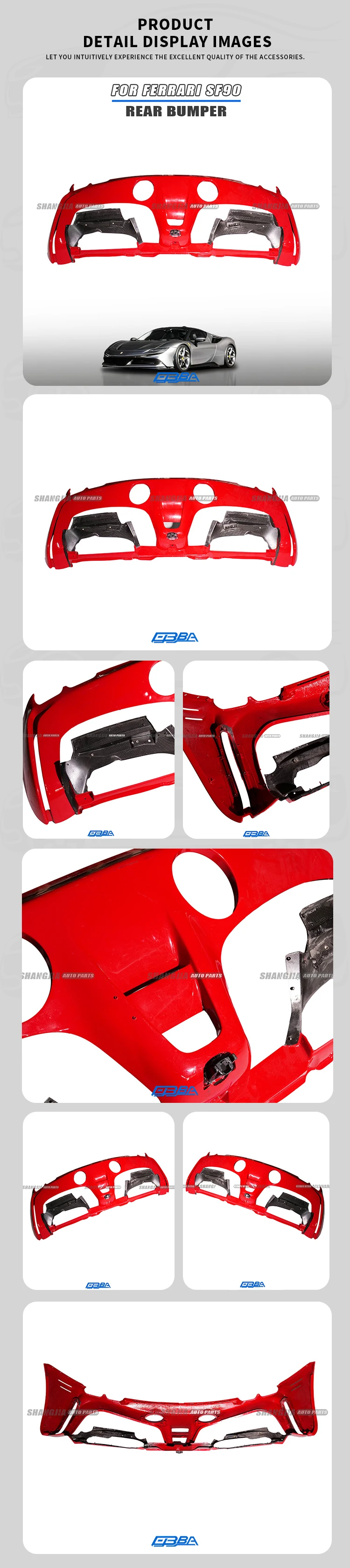 Direct Replacement Critical Spare Original Factory Removal Parts Rear Bumper For Ferrari SF90 OE 985939420 details