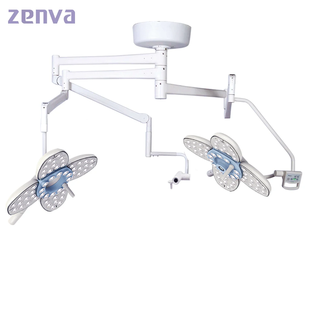 Medical Double Dome ceiling type With External Camera Operation Shadowless Lamp