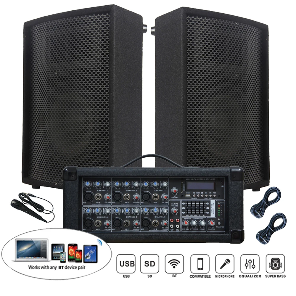 Portable PA System - 1000W 2X10