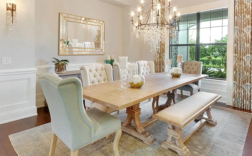 Wall Decorative Mirror for Living Room Decor with Large Silver Wall Mirror  with Beveled Edge Modern Wood Mirror for Dining Room