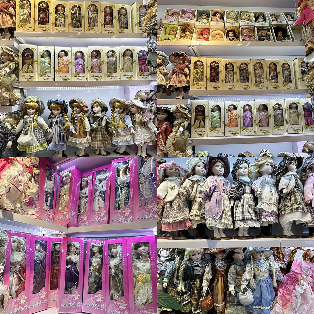 2025义乌工厂廉价仙女瓷娃娃头和臂手工12英寸可爱陶瓷娃娃批发