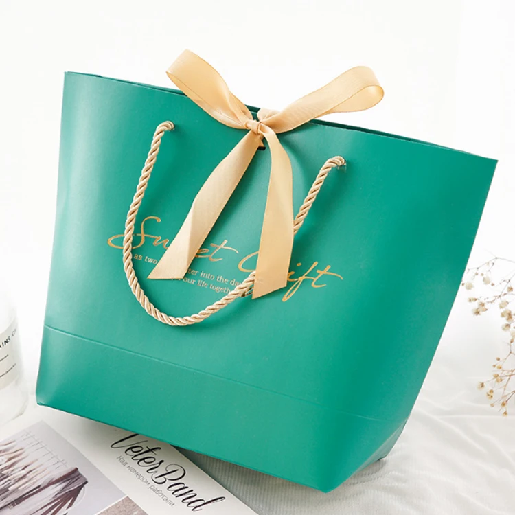 Buy Wholesale China Tiffany Blue Paper Bag, Custom Colored Blue