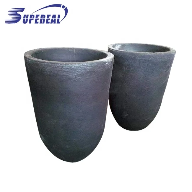 High Temperature 1650 C Silicon Carbide Graphite Brass Melting Ceramic Crucibles