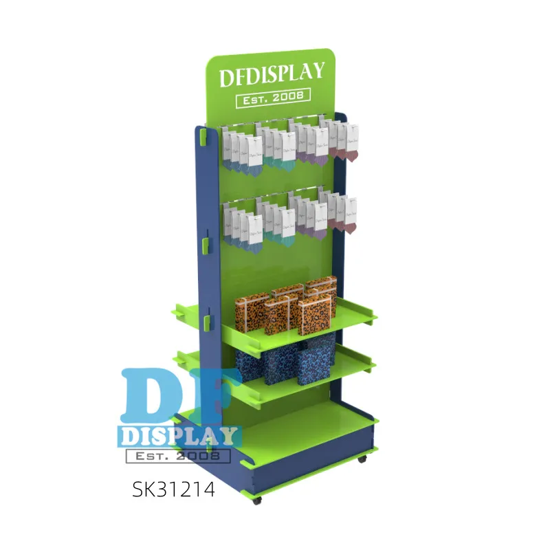 Sk31214 Two Sided Shoes Display Rack Stand Floor For Store Shop With