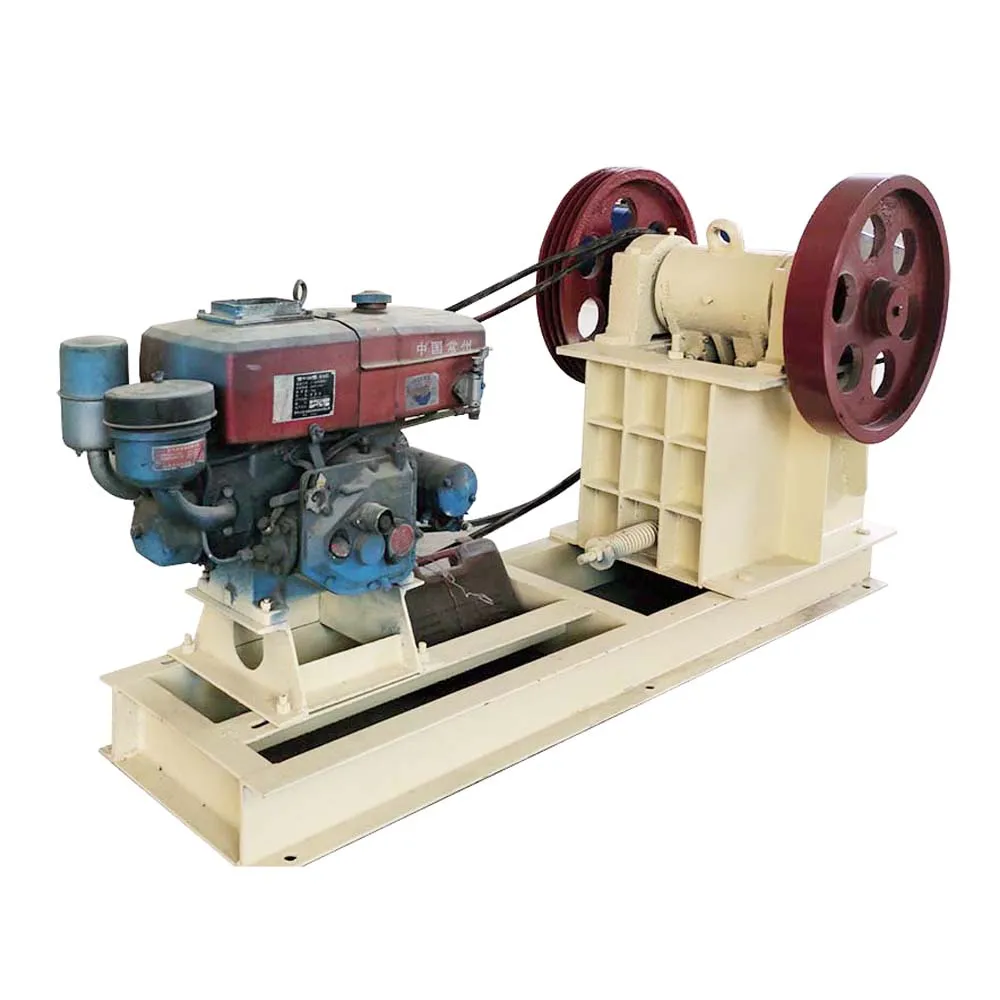 Small Size Mini diesel Engine Limestone Rock Gold Ore Jaw Crusher Machine
