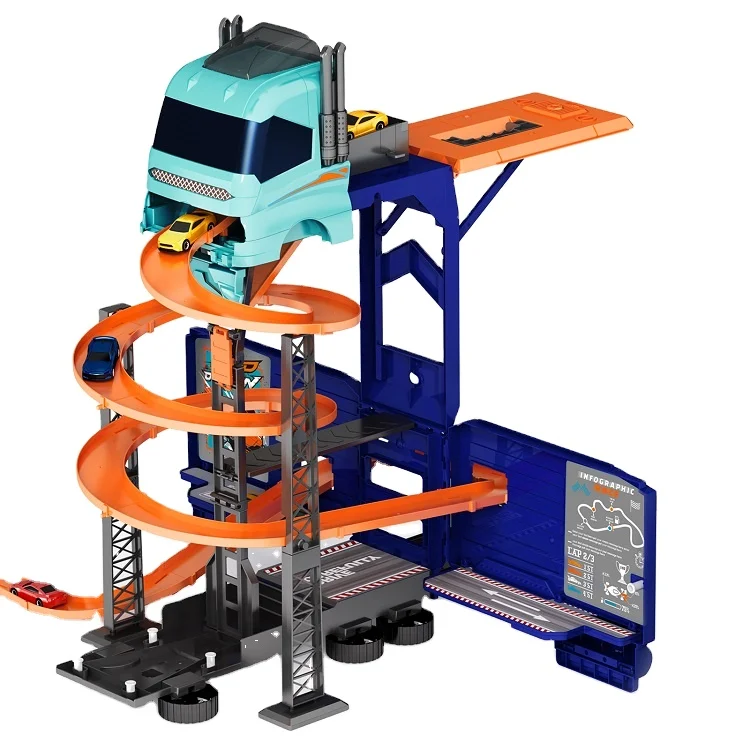 Toy Factory Best Selling Construction Diecast Metal Alloy Small Car Carrier Friction Vehicles Toy Truck for Kids