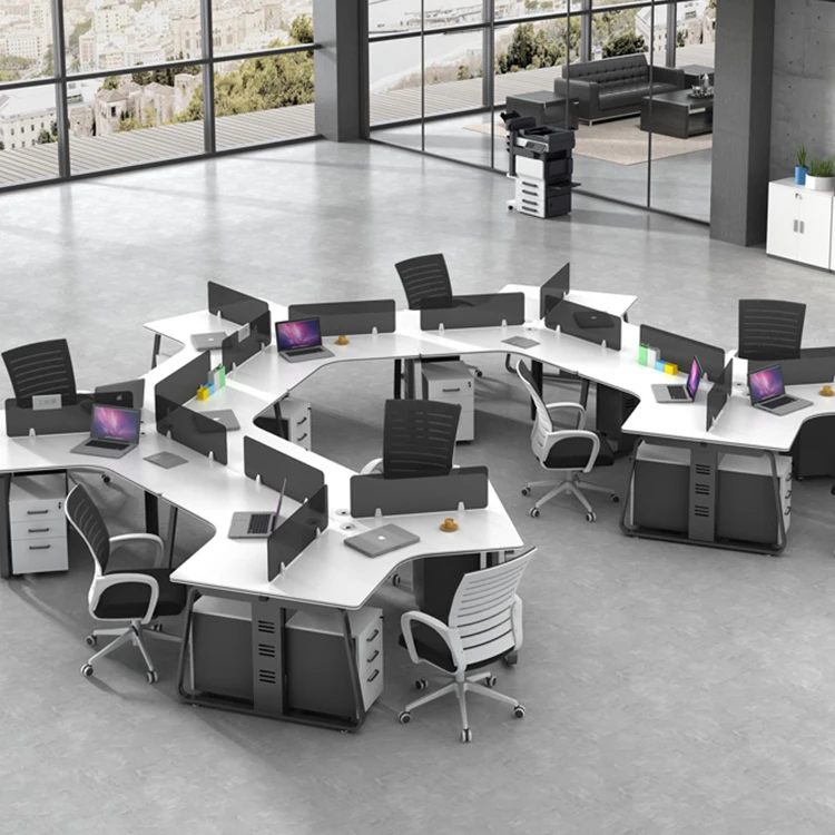 South Asia Call Centre White Desk Steel Office Furniture for Economical Styles
