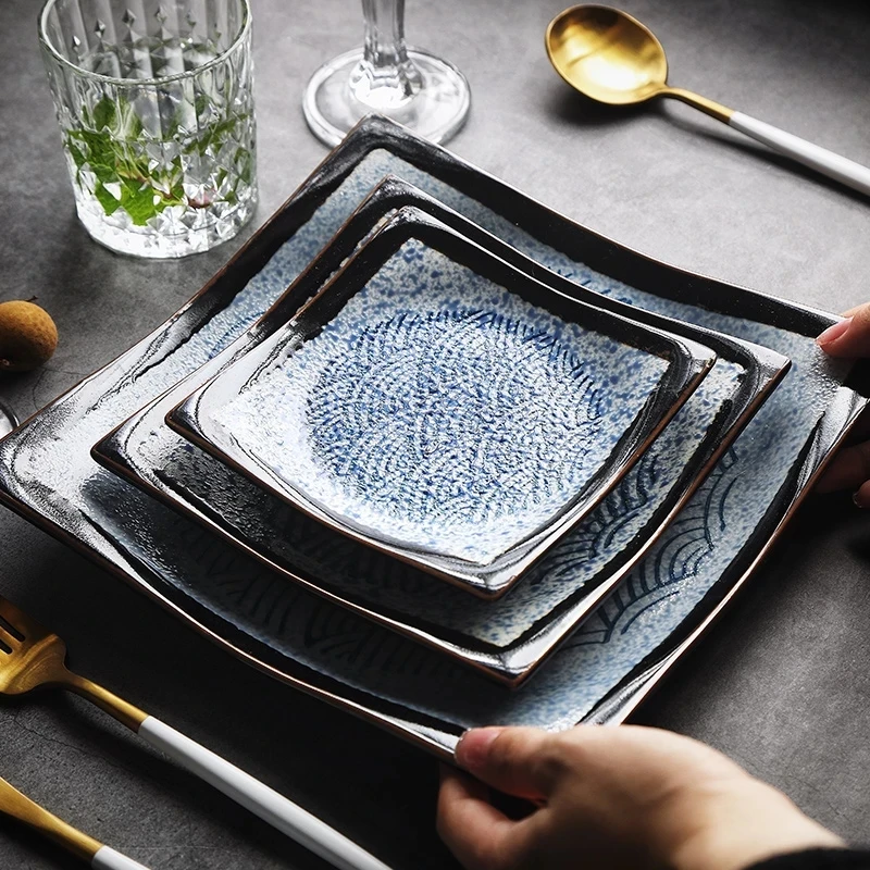Shop Our Tableware Collection Blue Square Ceramic Plates