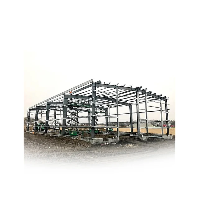 Chinese Metallic Fabrication Assembled Prefab Buildings Steel Structure House Design Cad Warehouse Plan