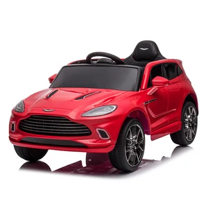 Aston Martin Licensed 12V Pedal Car for Kids Dual Seat Remote Control Plastic Ride-On Toy with MP3 Function for Ages 2 4 Years