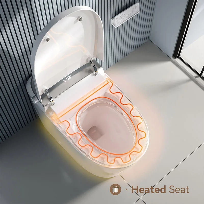WC Intelligente EPLO IX7 Di Lusso Con Apertura Automatica E Bidet - Sedile Riscaldato, Asciugatrice, Luce Notturna, Telecomando, Altezza Comfort 43 Cm