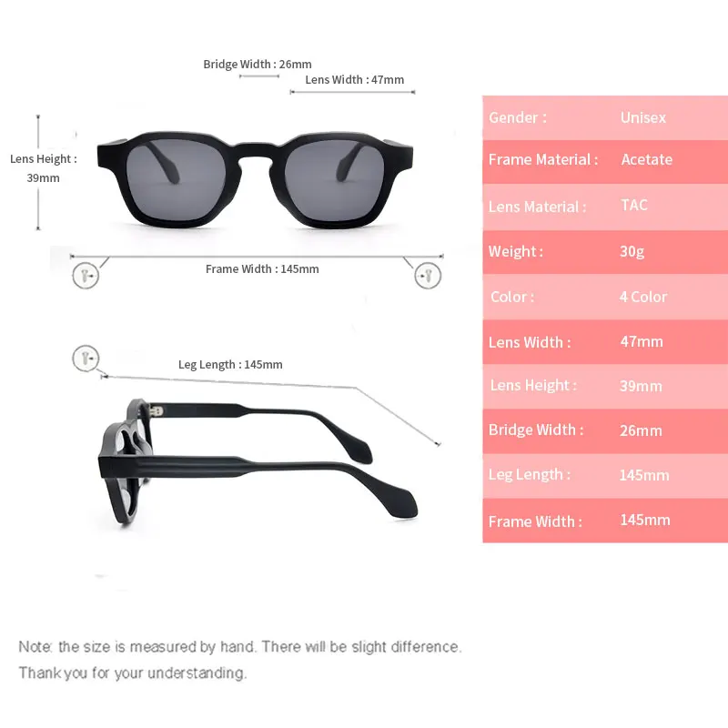 2025 Customizable Logo Polarized Square Acetate Sunglasses with TAC Lenses Fashionable Customer-Focused Design