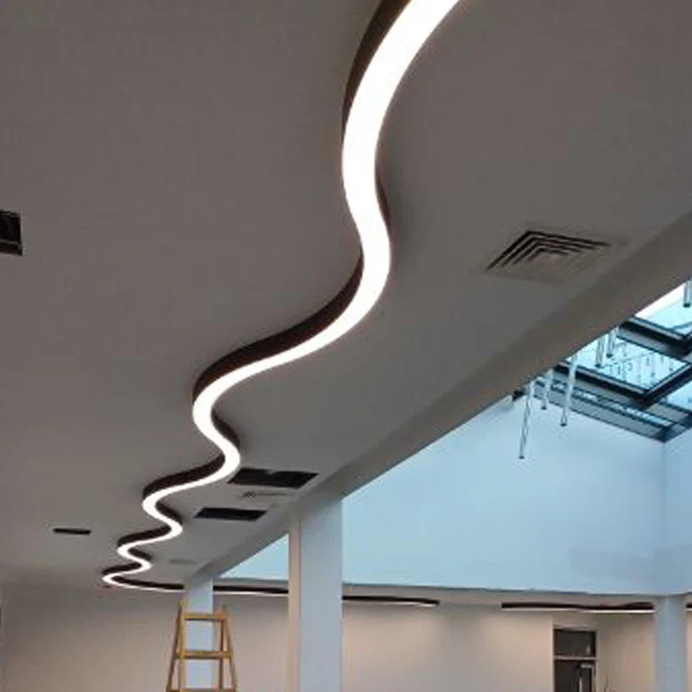 Led Pendant Lamps Bar Shaped Curved Dining Nordic Ceiling Lighting ...
