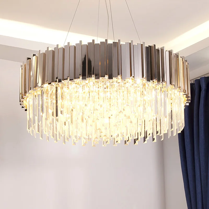 2pcs of Modern Chrome Crystal Chandelier Wedding Pendant Wall Light Fixture Lamp
