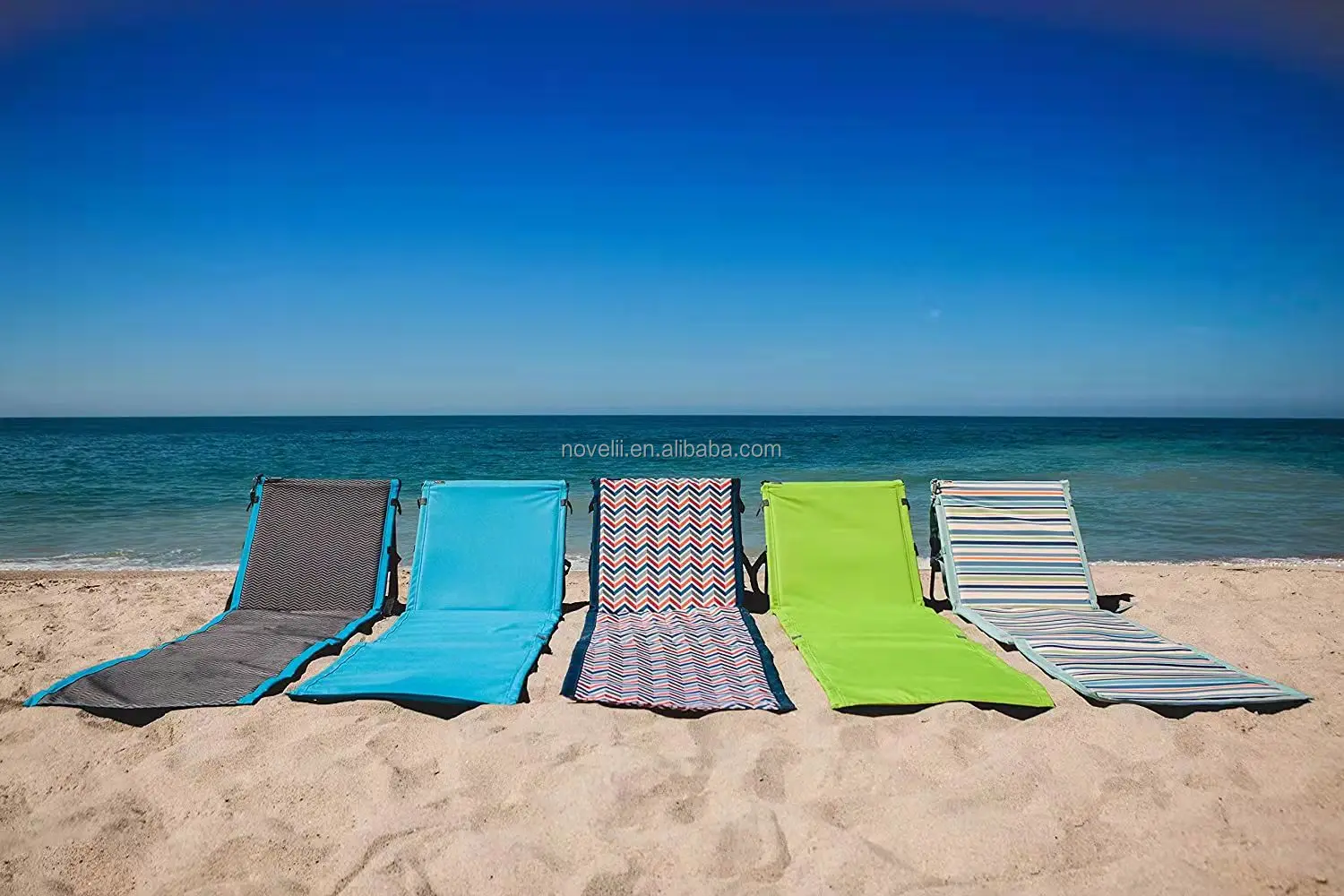 Sand Free Foldable Beach Lounge Mat Large Padded Beach Chair With