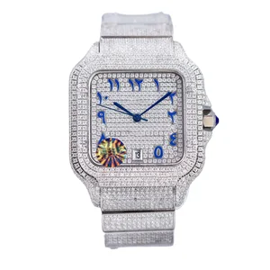 2026 New Diamond-encrusted Moissanite Business Style Luxury Mechanical Watch for Men High-quality Fashion Trendy Automatic Watch
