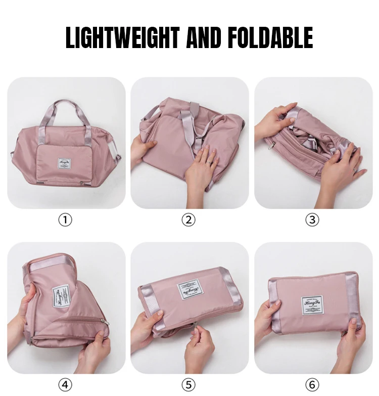 Custom Logo Large Capacity Foldable Gym Travel Bags Duffel Bag Waterproof Gym Duffle Travel Bag