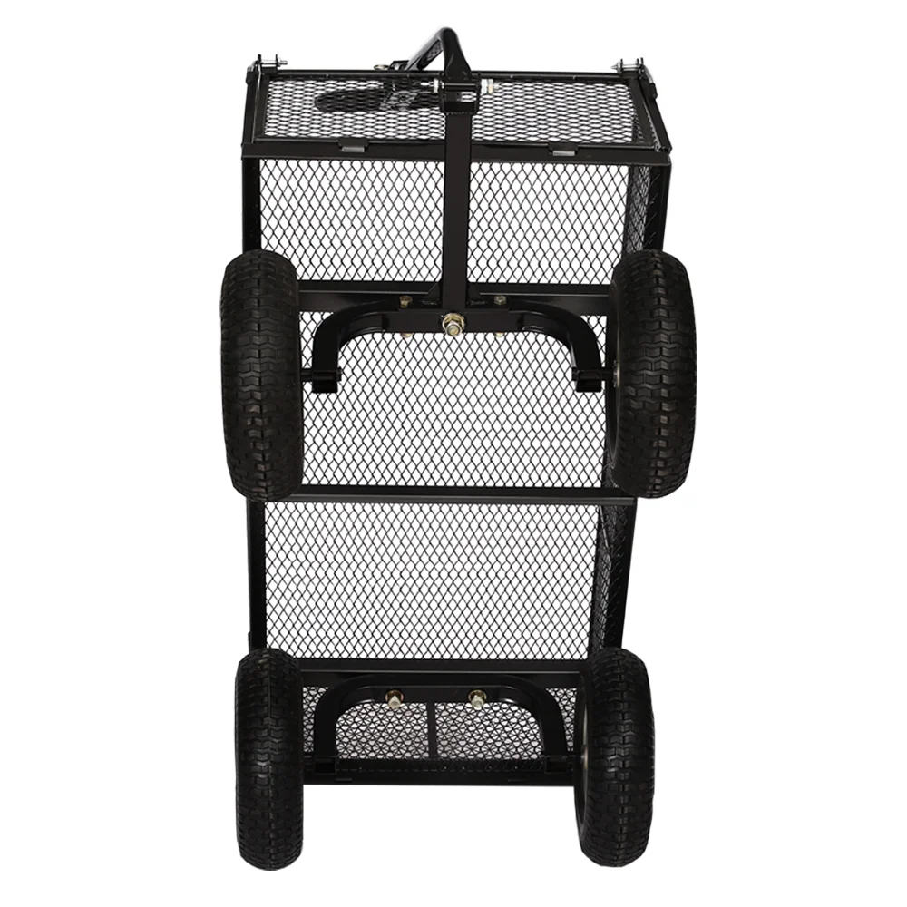 Kinde Durable Garden Mesh Cart With Sidewalls Steel Mesh Gardeners Cart