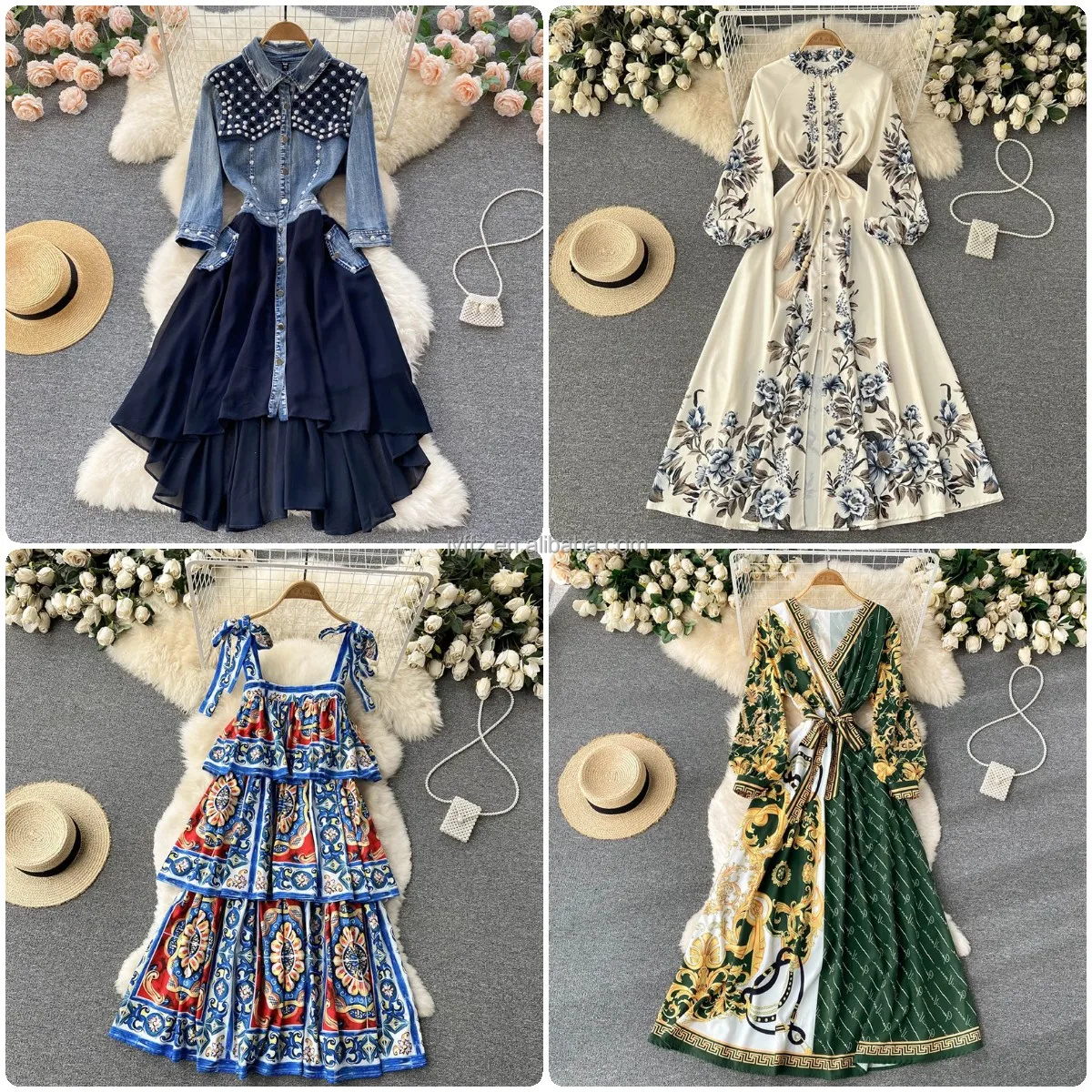 2022 summer fashion elegant dress French women's clothing manufacturers wholesale