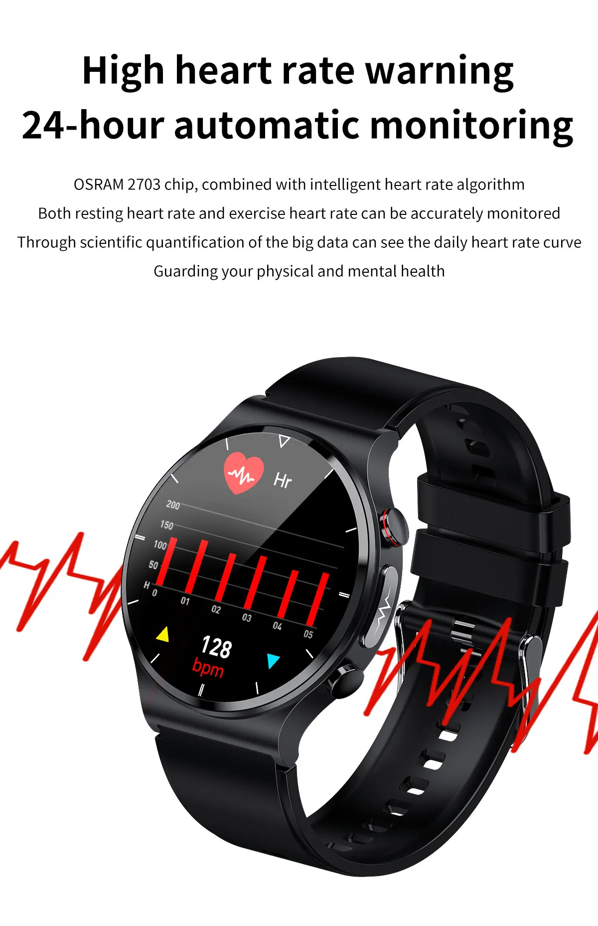 2022 New ECG+PPG Smart Watch Men Sangao Laser Health Heart Rate Blood Pressure Fiess Sports Watches IP68 Waterproof Smartwatch 11