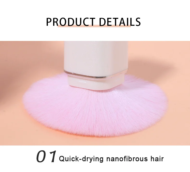 Powder Foundation Eyeshadow Blush Brush Mini Cute Makeup Brushes Set Travel Size Portable 8 in 1 Synthetic Hair Makeup Beauty