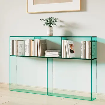 Custom Design Colorful Acrylic Furniture Modern Acrylic Book Stand Narrow Bookshelf With Gaps