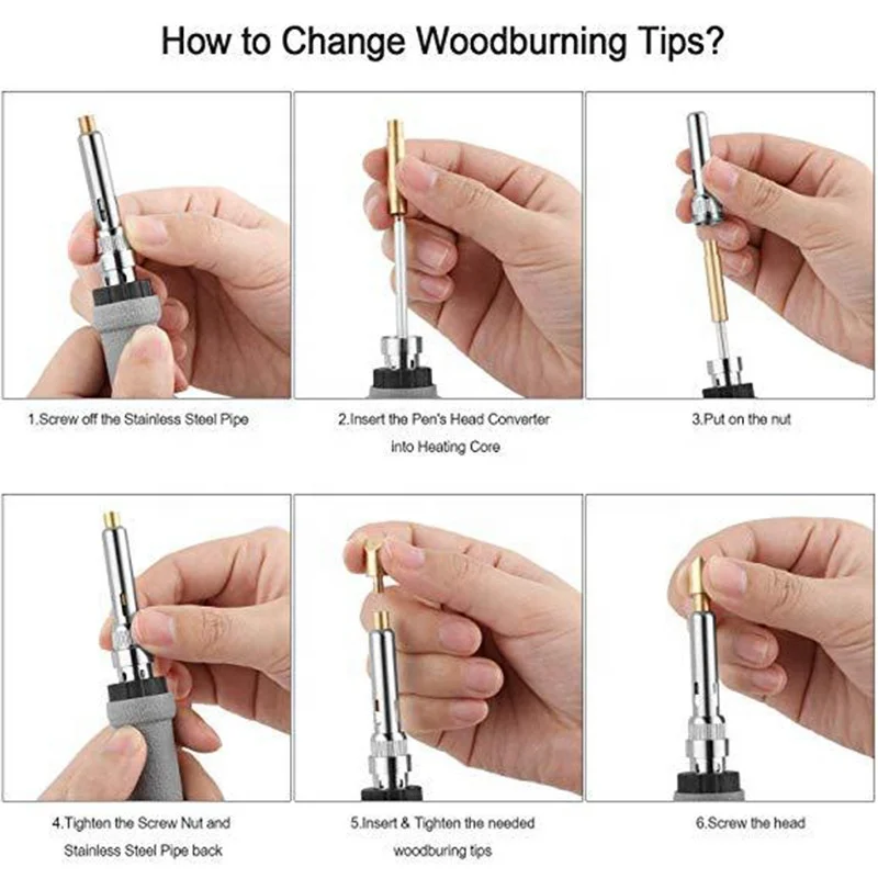 Dropshipping New Cautin Soldering Irons Tips Gun Carving Wood Burning Kit Set Tool Solda 60W Electric Soldering Iron