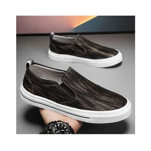 Summer Men's Shoes New Breathable Canvas Shoes Men's Trend Slip-on Cloth Casual Board Skateboard Shoes