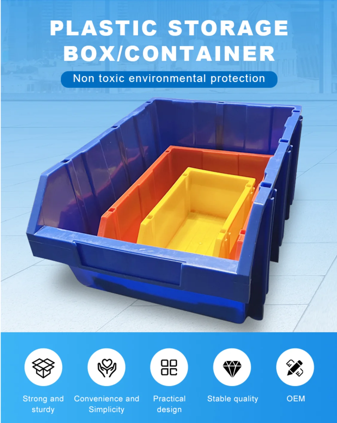 Lure Parts Organizer Case/stackable Plastic Storage Box Tote Storage